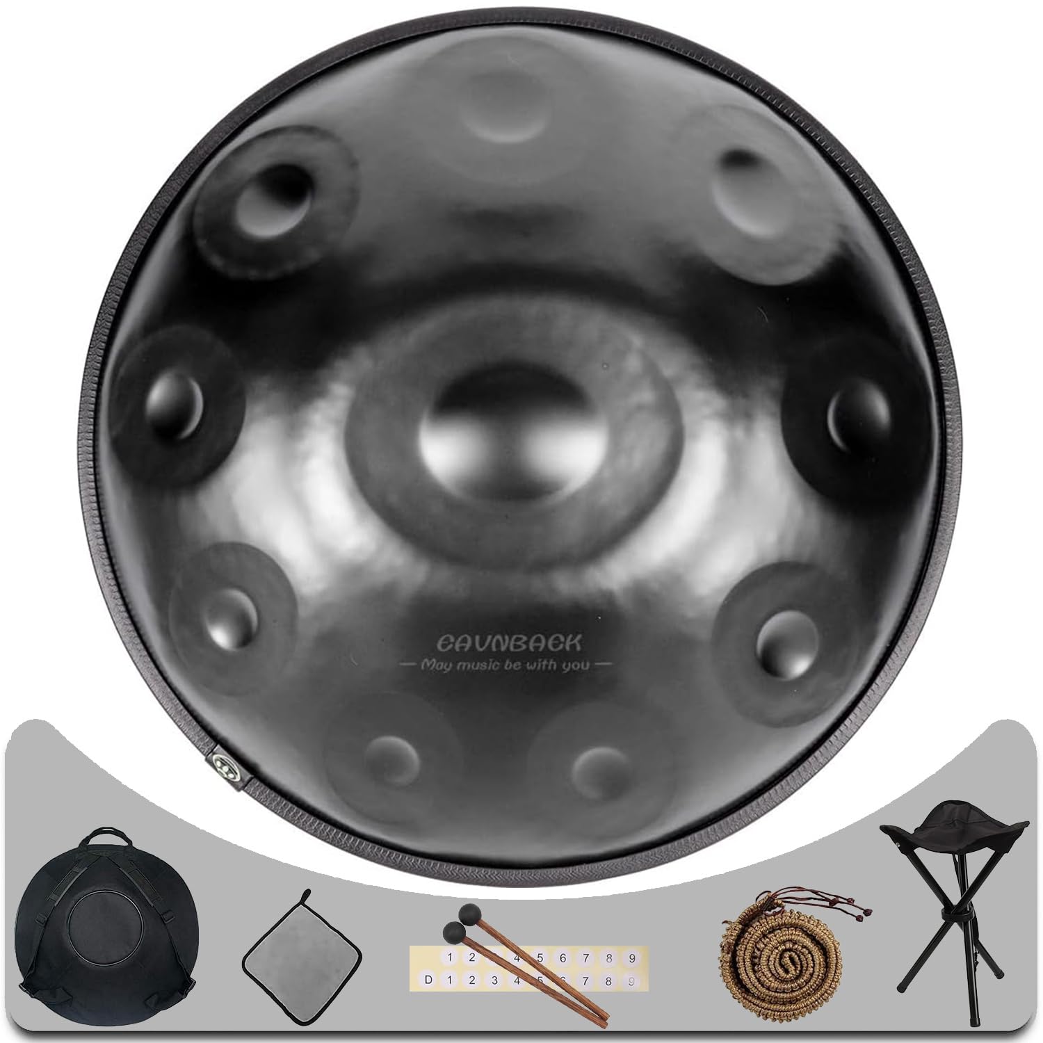 Amazon.com: Eavnbaek Advanced Adult Handpan - 22-Inch 10-Note